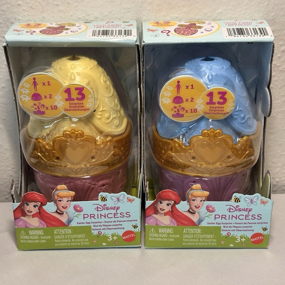 New Disney Princess Cupcake  13 Surprises Small Doll w/ Accessories Set Of Two